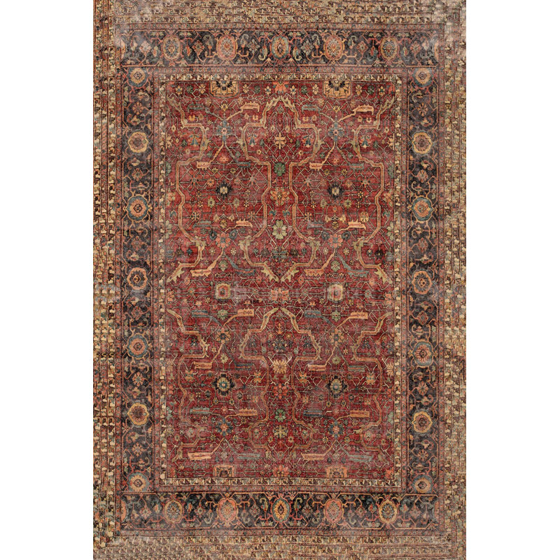 Premium Hall Carpet (3.3 x 6.6 ft), 100% Polyester, 0.3 in Pile Height | Antibacterial, Non-Slip PVC Dot Underside, 650 g/m² | Durable Woven Design, 3D Digital Printing, Machine Washable, Ideal for Home Décor