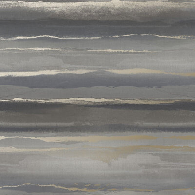 Elegant Homes Wallpaper Abstract Horizontal Stripe Metallic Textured Design