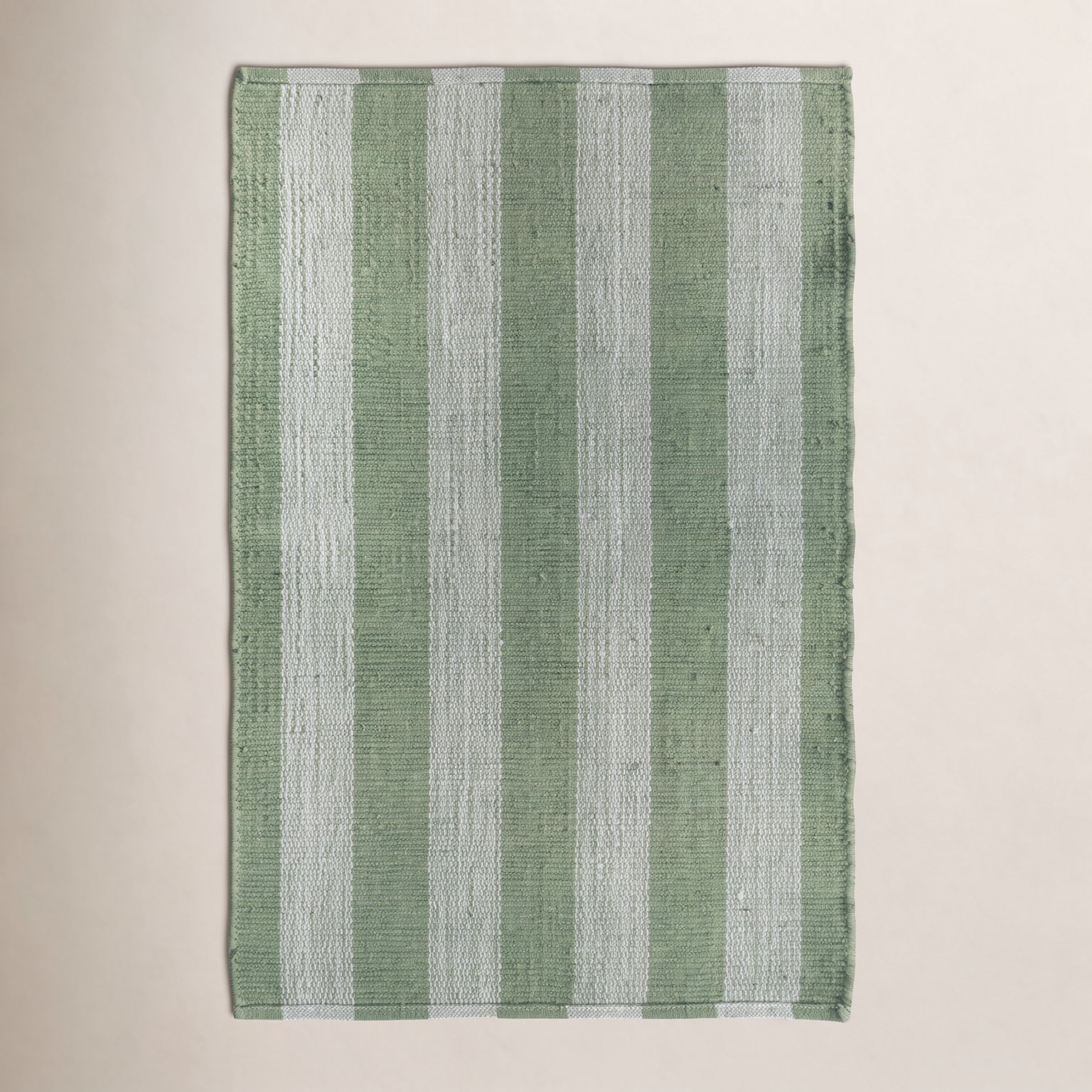 Jeanette Hand-Woven Striped Rug, Rectangle 8' x 10', Green