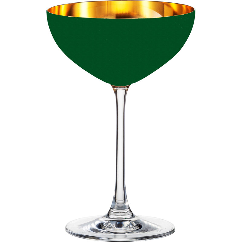 Champagne 2.25 oz. Lead Free Goblet, Green