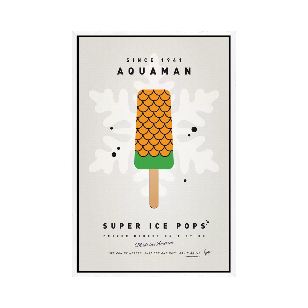 Superhero Ice Pop Aquaman von Chungkong - Galerie-verpackte Leinwand Giclée