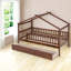 Lits en bois peu encombrants avec rangement, conception de maison simple