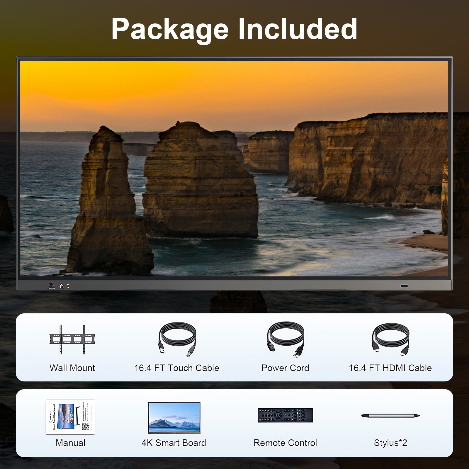 JYXCN 4K UHD Smart Board Digital Electronic Calendar All In One