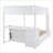 Full-Over-Full Bunk Bed with Twin Trundle, Pinewood-Plywood-MDF Frame, Storage Drawers &amp; Desk Outlets, White for Small Spaces-1978862928-1978862929