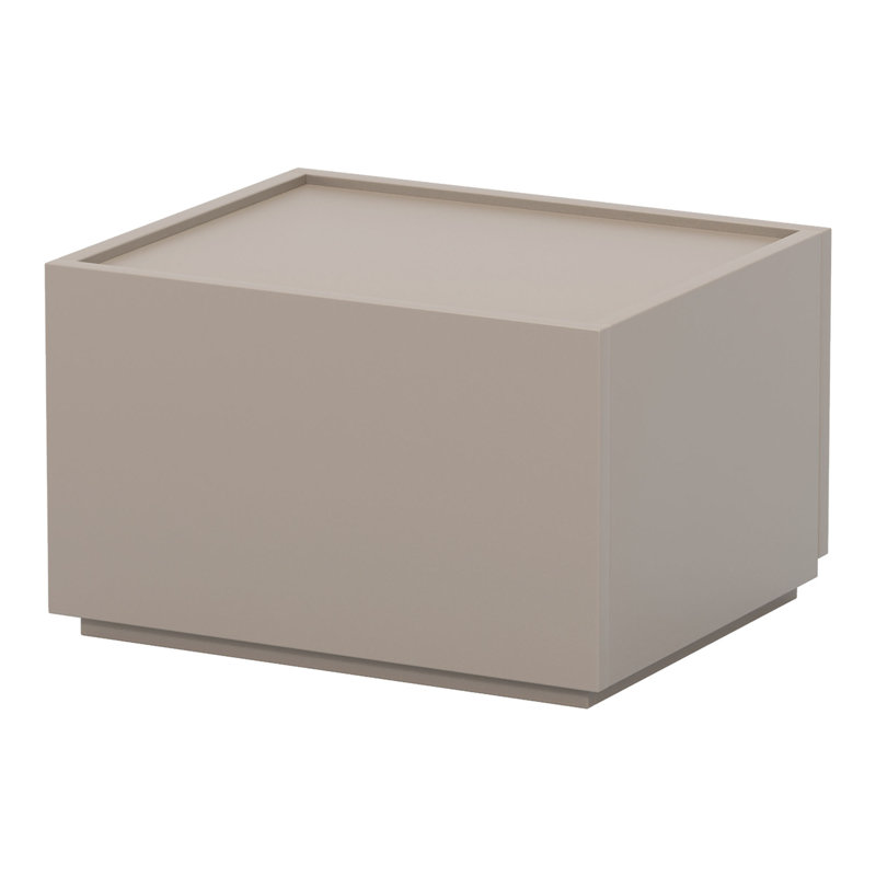 Table de chevet empilable, Gris clair, H 11 po x l 18 po x P 15 po