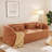 Boneless 86" Chenille Boneless Couch, Upholstered Compressed Sofa, Curved Cloud Couch With Pillows-965467828