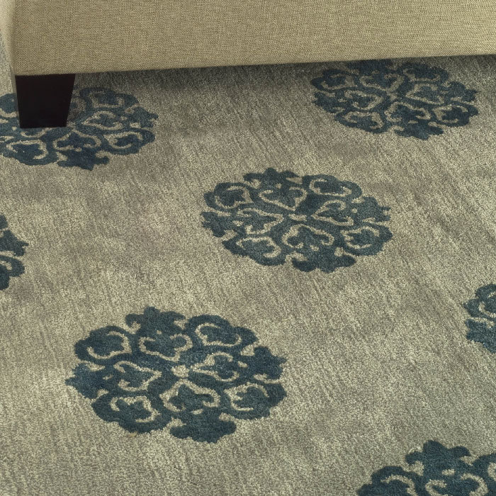 Candelo Hand Tufted Wool Pile Geometric Rug, Runner 2'6" x 10'