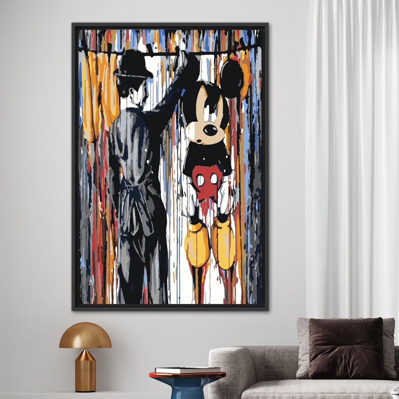 Print on Canvas, Framed Print without Mat, 60 cm H x 40 cm W, Black