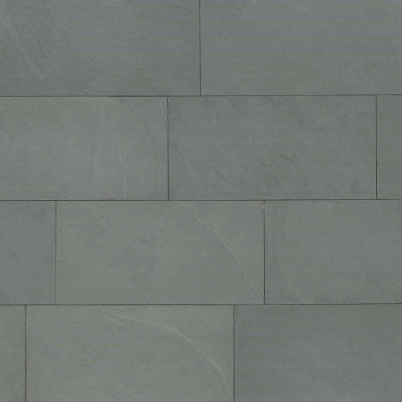 Carreau de plancher et de mur en ardoise calibré 12 po x 24 po Camden, Brume