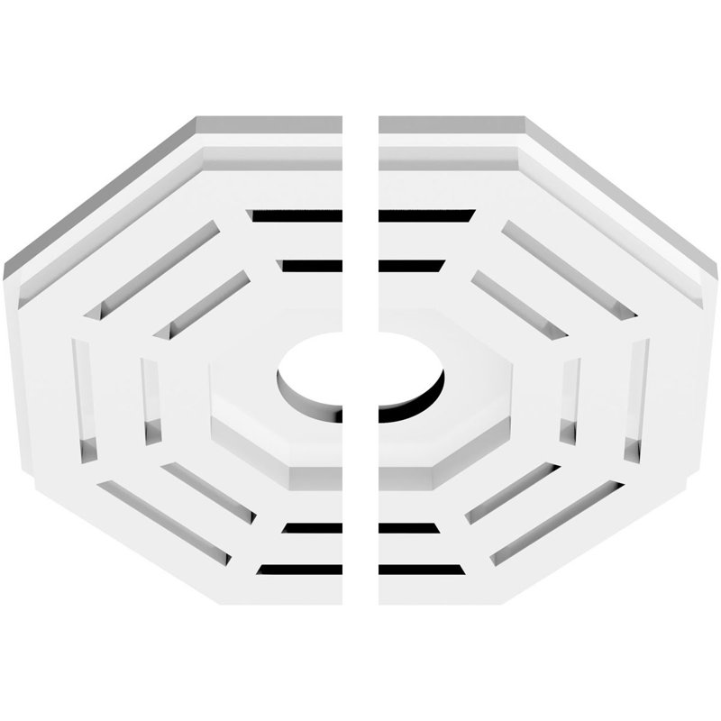 Médaillon de plafond contemporain en PVC Westin, H 1 po x l 10 po x P 10 po