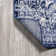 Pruden Ornate Medallion Modern Navy/Ivory Rug
