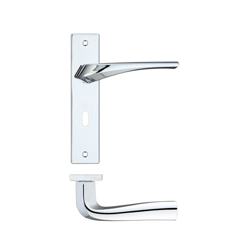 Latch Right Hand Door Handle, Satin Chrome