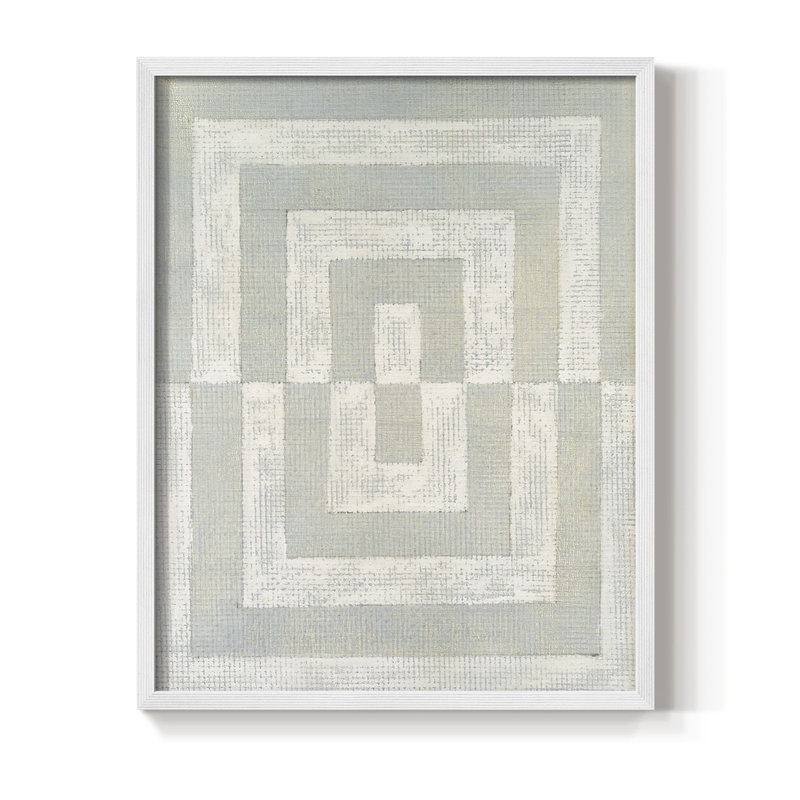 Reproduction encadrée Inner Hall II - bois massif, H 14 po x l 11 po, Blanc