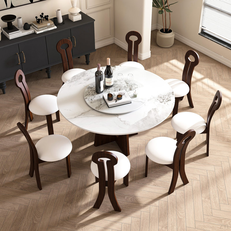 Table de salle à manger Modern Modern, 9 pièces : table, 8 chaises