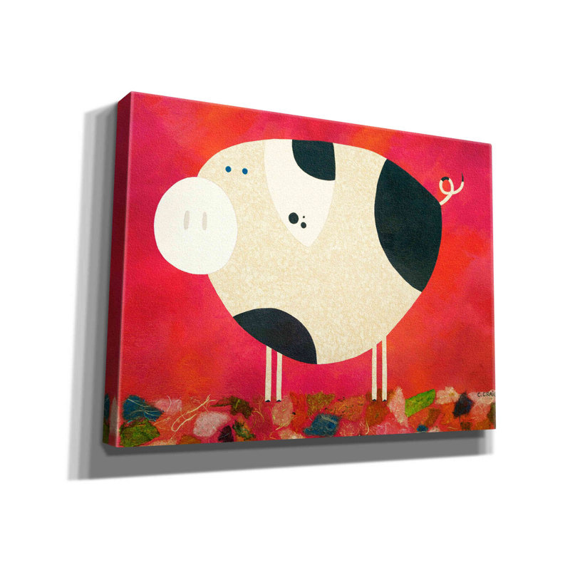 «Pig Newton réversible» par Casey Craig, impression sur toile, H 12 po x l 16 po x P 0,75 po