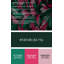 «Abstract Florals 64», art mural sur toile verte-120506549