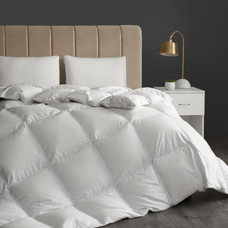 Édredon en plumes de luxe Luxury, Blanc, Grand lit