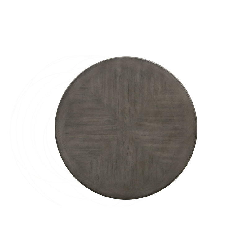Ensemble de salle à manger gris rond à hauteur de comptoir avec tablettes ouvertes