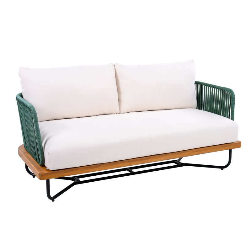 Ensemble de conversation Louie, Beige, Corde verte / teck