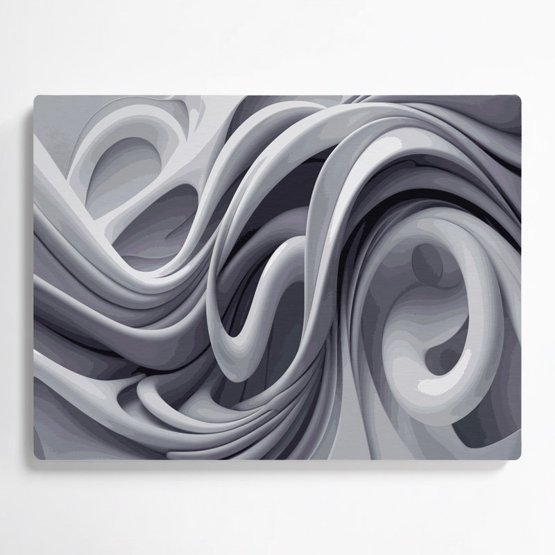 Biomorphic Abstraction 12, art mural gris en métal, H 11 po x l 14 po