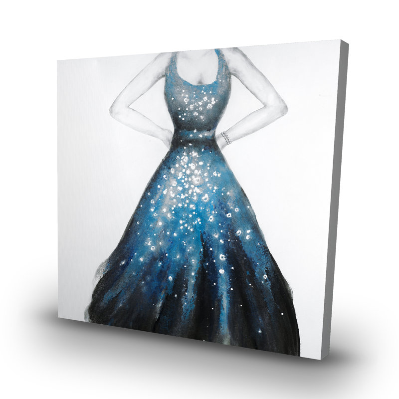 princess dress - 32"x32" art on canvas