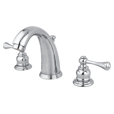 Kingston Brass Vintage Two-Handle 3-Hole Deck Mount Widespread Bathroom Faucet with Retail Pop-Up Drain