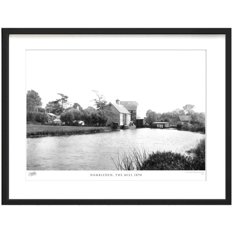 Hambleden, The Mill 1890 by Francis Frith - Single Picture Frame Print, 28cm H x 36cm W x 2.3cm D