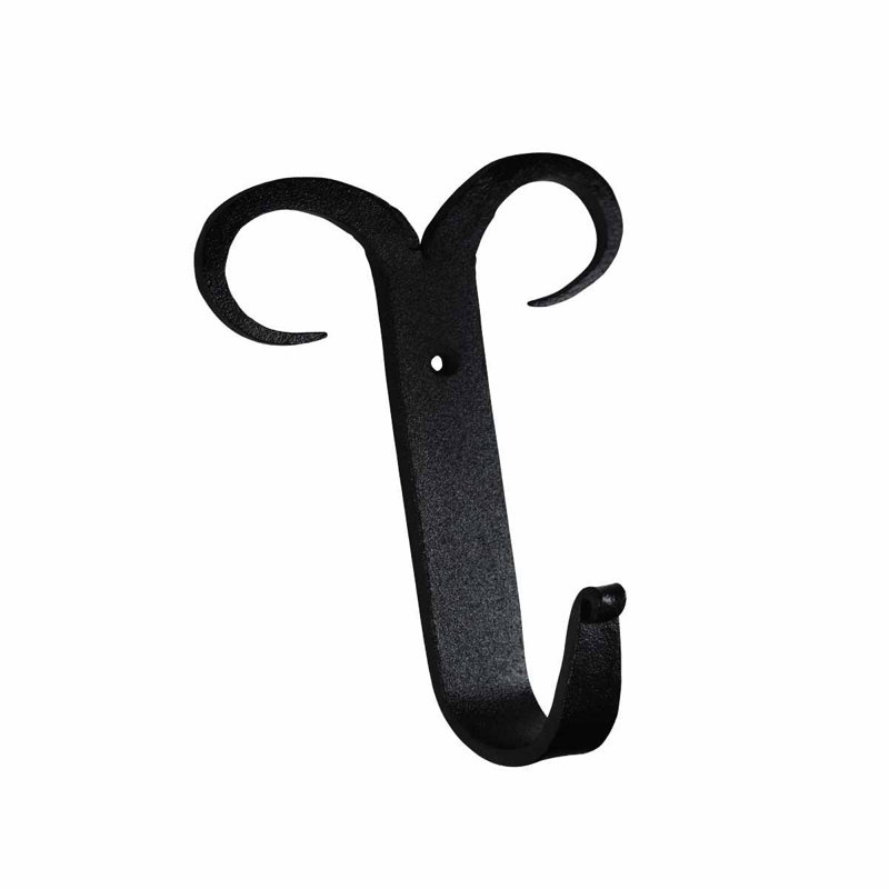 Wrought Iron Scroll Wall Mounted Robe Hook