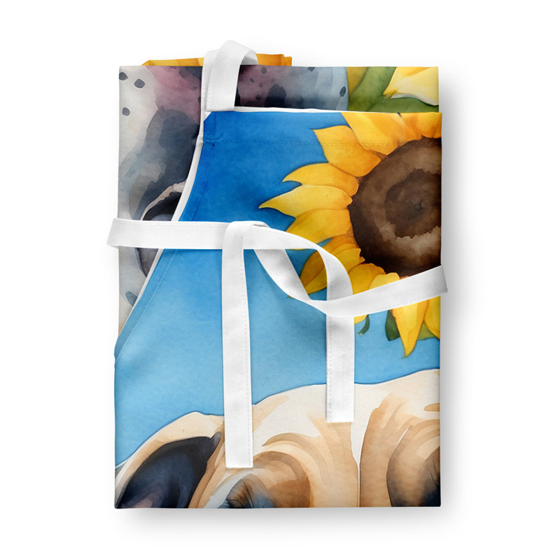 Grand danois en tablier tournesols