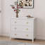 Commode pour chambre à coucher, commode de 29 po de hauteur pour garde-robe avec commode à 3 tiroirs avec armoire de rangement pour les vêtements, organisateur de tiroir pour chambre à coucher, salon, placard, couloir, blanc