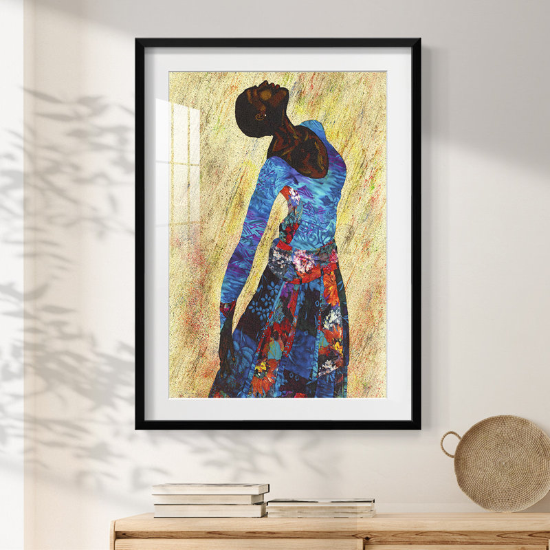 Emarion - Toile tendue avec châssis, H 25,5 po x l 17,5 po, Noir