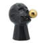 Figurine décorative moderne en grès noir et céramique avec accent doré - Figurine décorative 12 po-1784923332
