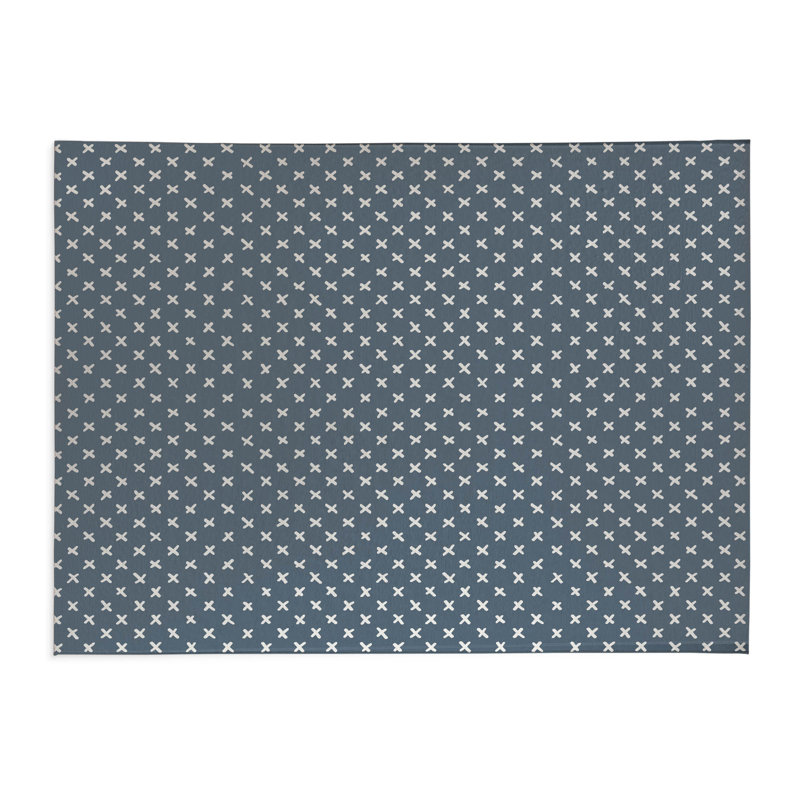 Criss Cross Non-Slip Outdoor Rug, Rectangle 3' x 5'