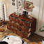 Armoire d'appoint en bois massif brun noisette