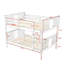 Lit double superposé au-dessus, blanc, bois massif, pouvant accueillir deux lits de chambre à coucher, lits superposés