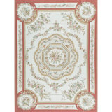 Aubusson Renaissance Hand Knotted Wool Oriental Area Rug