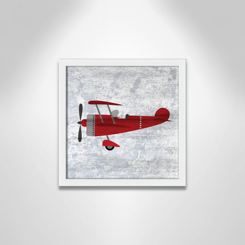 Impression sur papier rouge 2, H 12 po x l 12 po x P 1,18 po, Encadré de boîte blanc