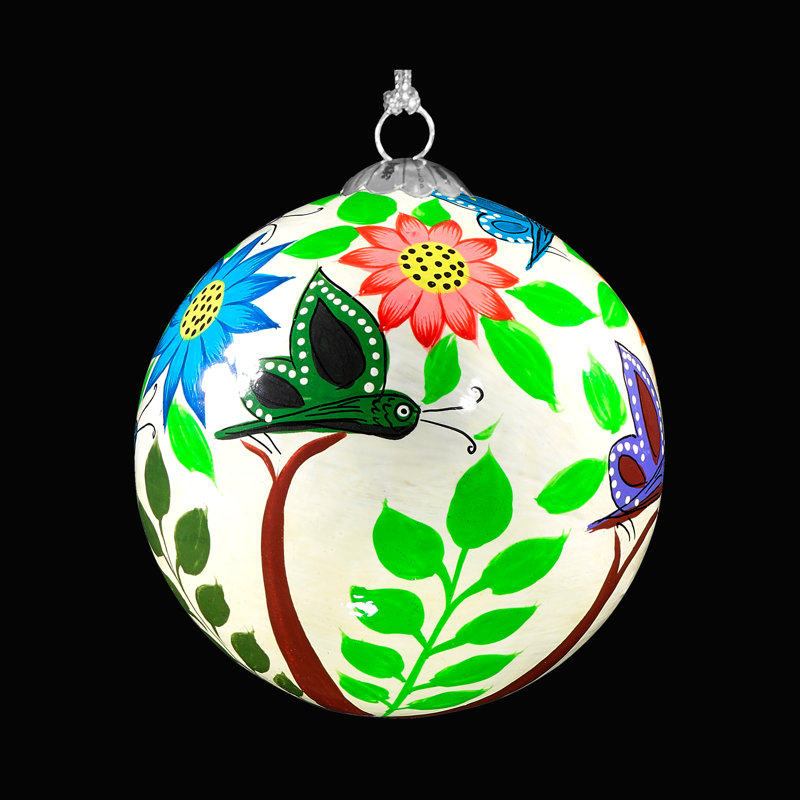 7.62cm Handmade Paper Plants & Flowers Bauble