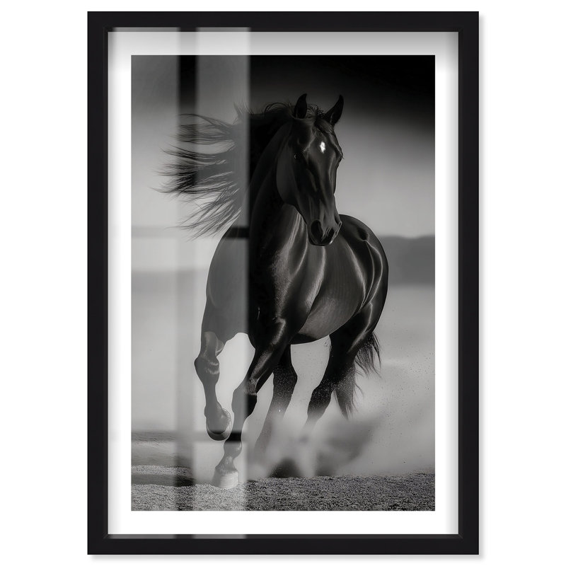 «Thunder in Shadows II», reproduction d'art encadrée par Notoriart, H 16 po x l 11 po, Noir