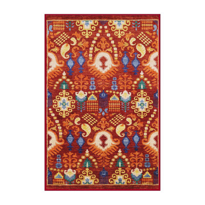 Tapis oriental orange