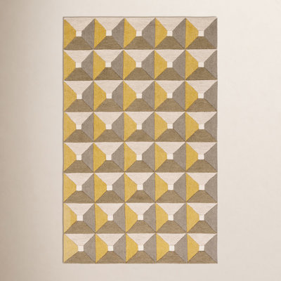 Gilderoy Gold Gray Hand-Tufted Wool Rug