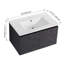Meuble-lavabo mural flottant 30 po avec lavabo en céramique et porte d'armoire à fermeture en douceur Neziha