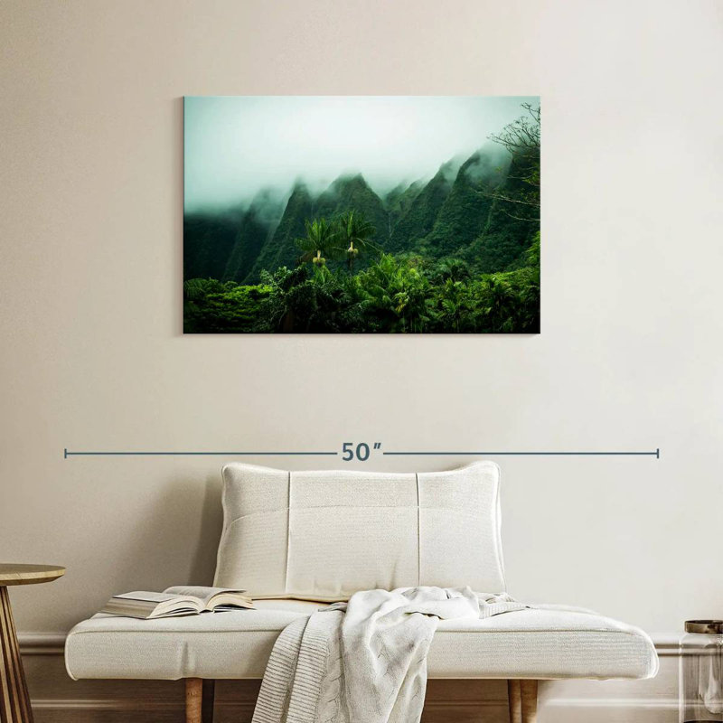 Paysage Alvord brumeux Kaneohe, H 24 po x l 36 po