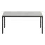 Table basse contemporaine de style contemporain avec stratifié gris et pieds en métal pour les salons modernes, conception peu encombrante