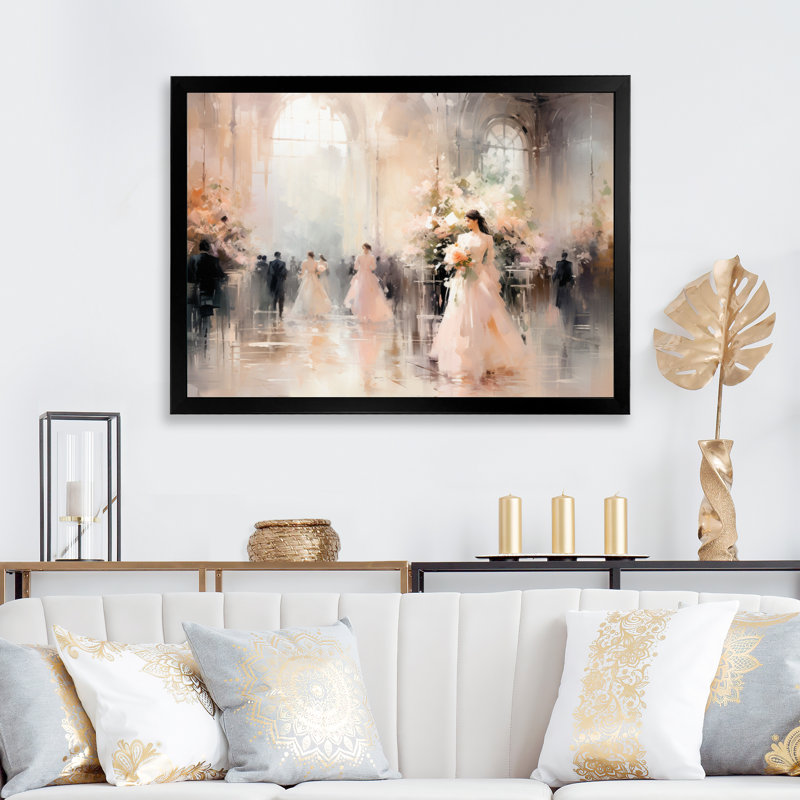 Fashion Impressionist Elegance IV, reproduction d'art sur toile, H 16 po x l 32 po x P 1 po, Toile tendue