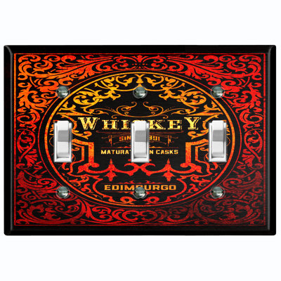 Patterned 3 - Gang Toggle Light Switch Standard Wall Plate