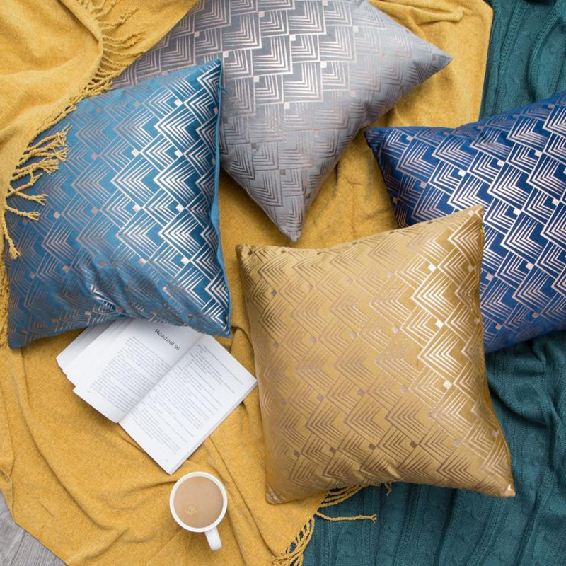 Microfiber Square Pillow Case, Blue