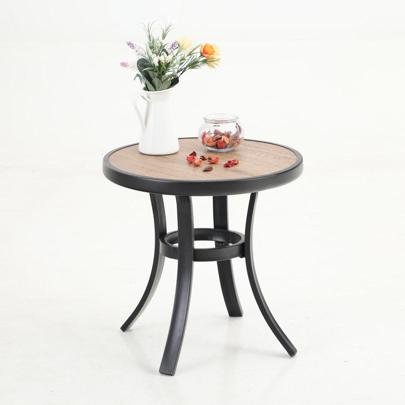 Round Metal Outdoor Dining Table , 48.3cm cm W 48.3cm cm D