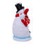 Bonhomme de neige DEL à piles Kurt Adler avec scène de village, 25 cm (10 po), fonctionnant sous USB.