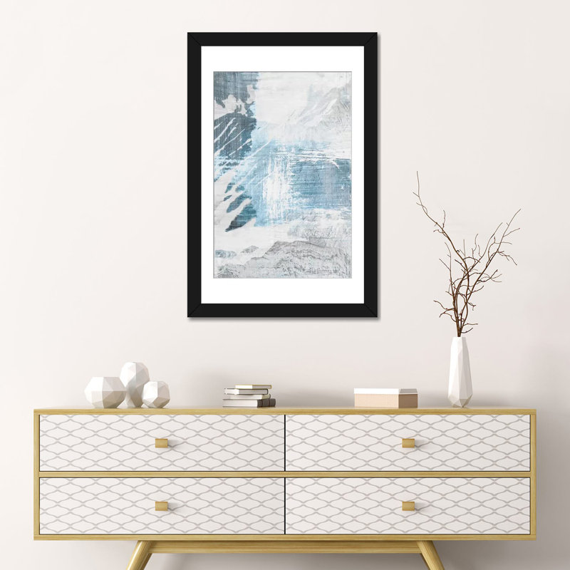 « integrated », reproduction d’impression sur toile, Papier d'art encadré noir, Blanc, H 24 po x l 16 po x P 1 po
